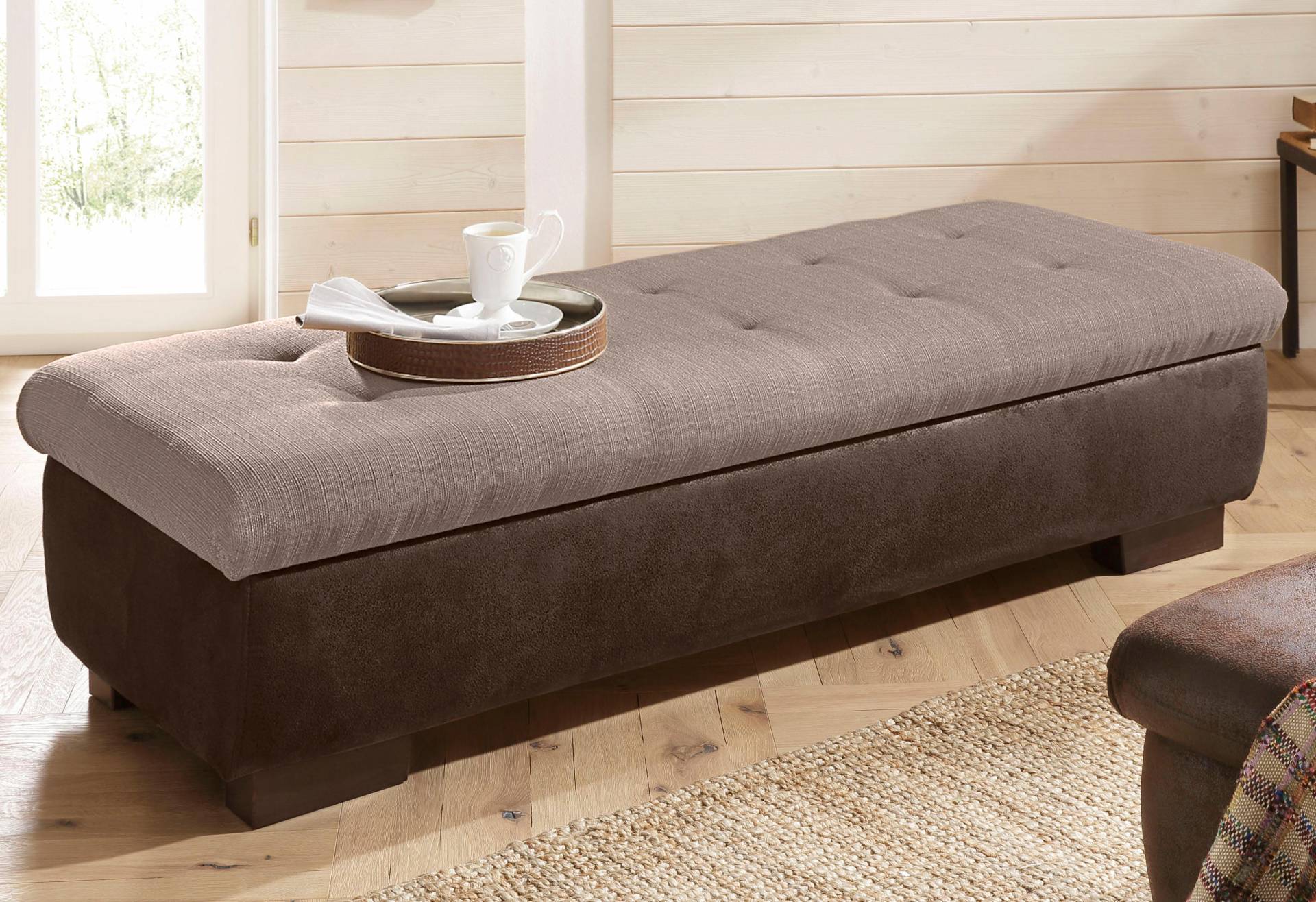 Home affaire Hocker »Bergen«, mit Staufach, 161 cm breit von home affaire