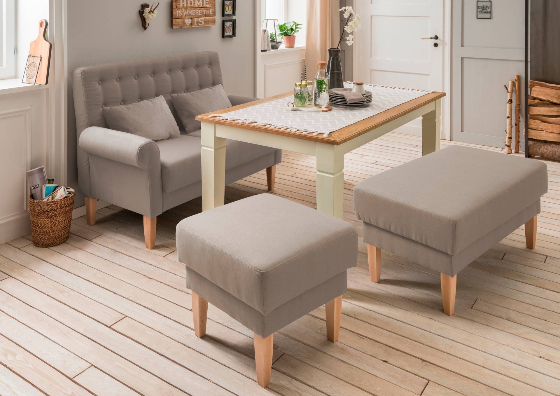 Home affaire Hocker »Scalea«, mit Federkern-Polsterung Home affaire Hocker »Scalea«, mit Federkern-Polsterung von home affaire