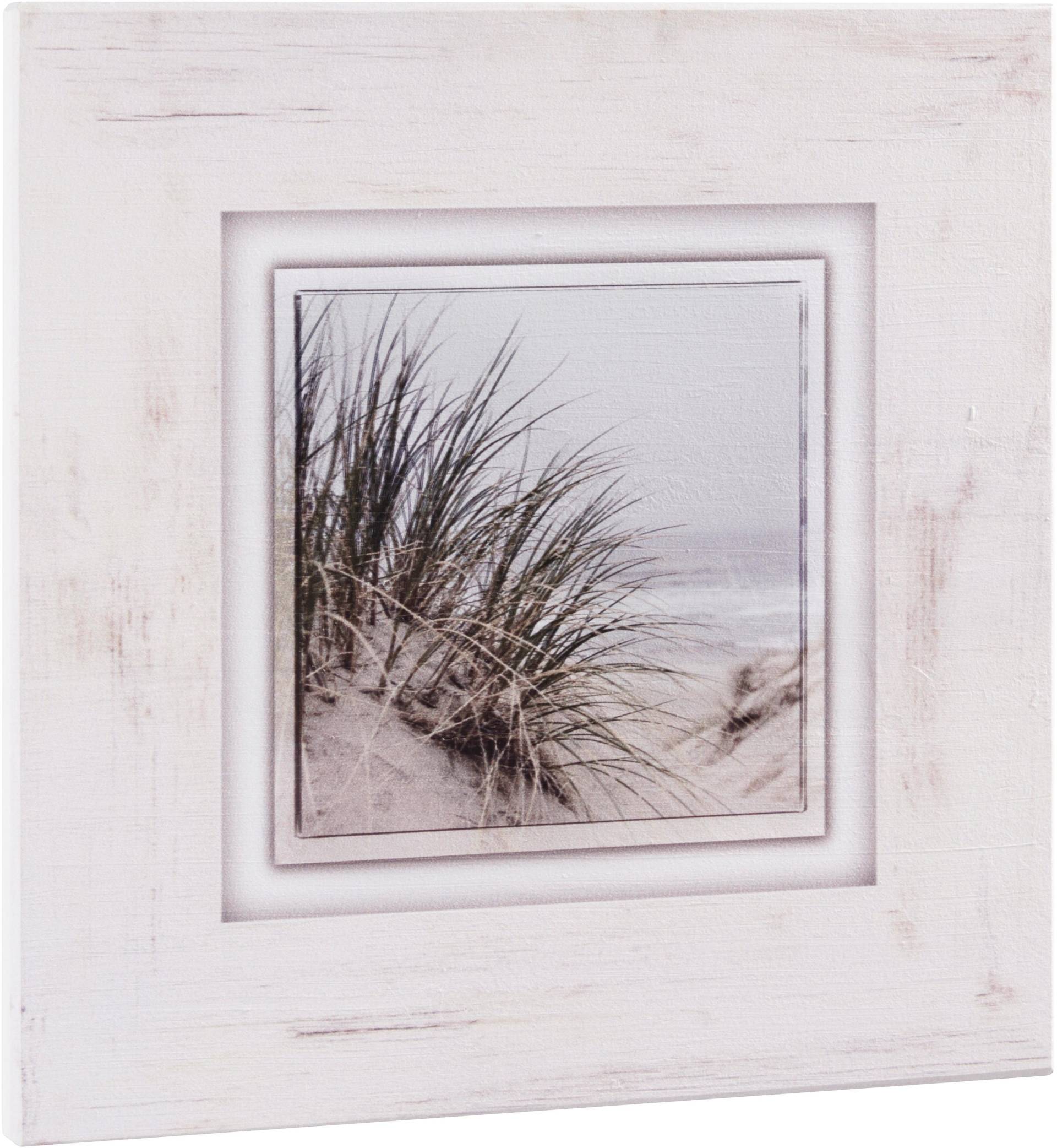 Home affaire Holzbild »Gräser am Strand«, 40/40 cm von home affaire