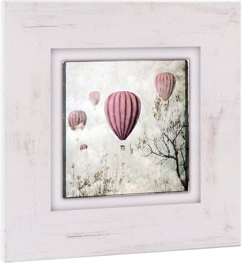 Home affaire Holzbild »Heissluftballons«, 40/40 cm von home affaire