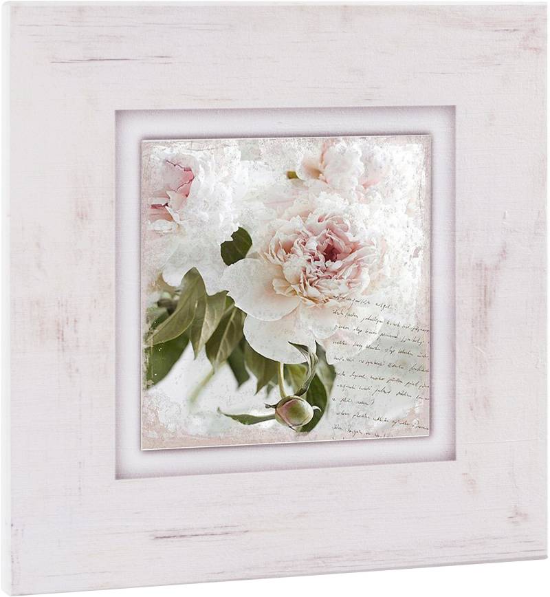 Home affaire Holzbild »Rosa Blume«, 40/40 cm von home affaire