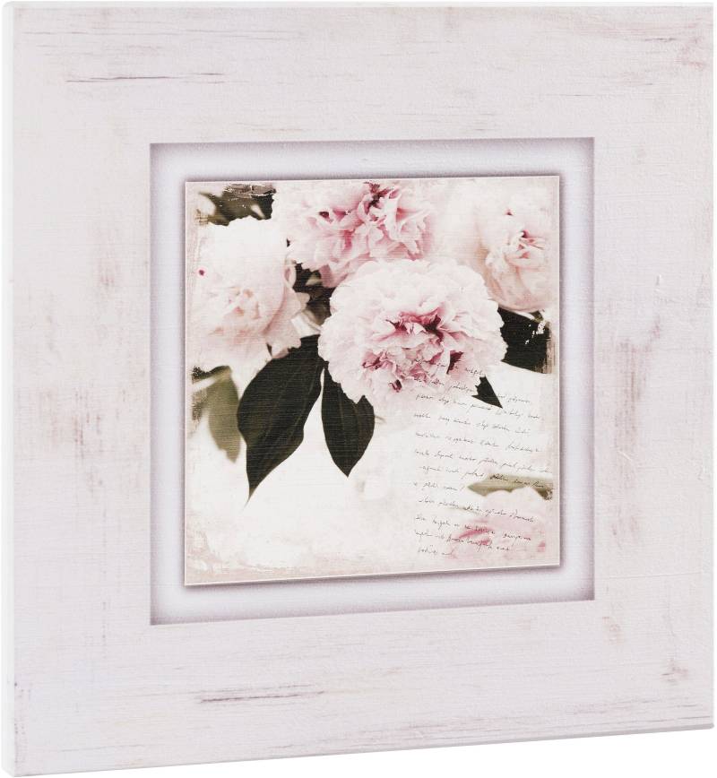 Home affaire Holzbild »Rosa Blumen«, 40/40 cm von home affaire