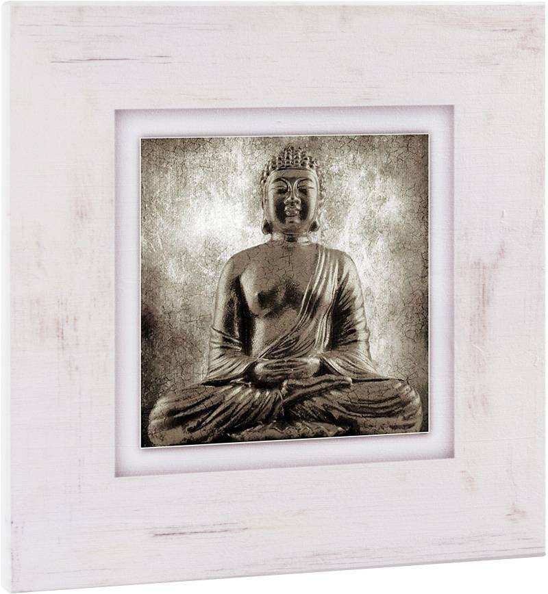 Home affaire Holzbild »Sitzender Buddha«, 40/40 cm von home affaire