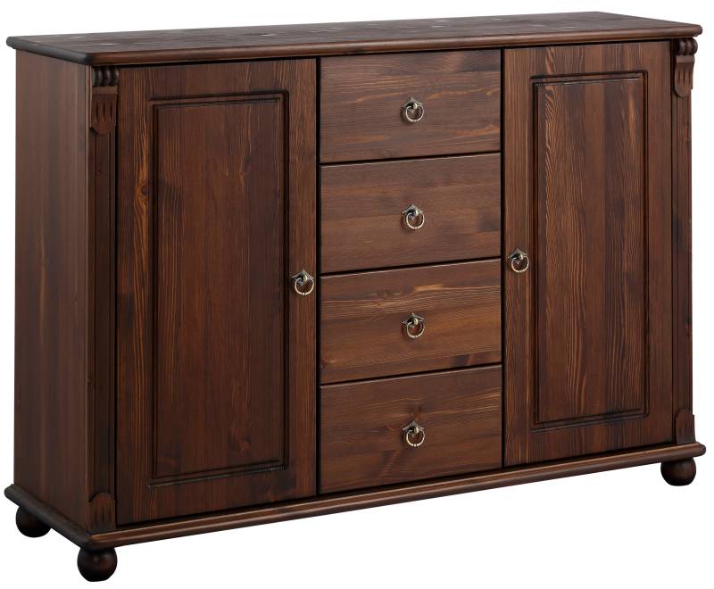 Home affaire Kombikommode »Tessin; Buffetunterschrank, klassischer Landhausstil«, aus massiver, FSC®-zertifizierter Kiefer, 128cm breit von home affaire