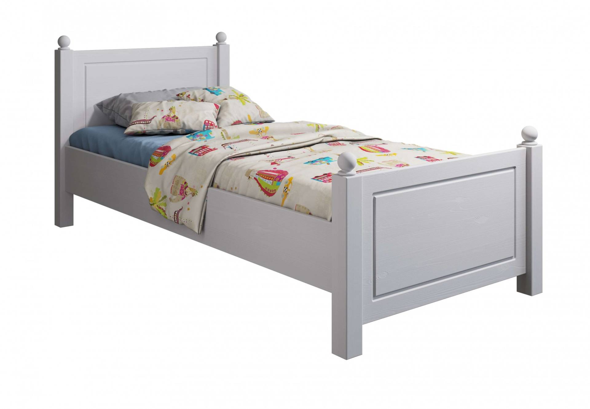 Home affaire Massivholzbett »Mila, hohe Belastbarkeit Jugendbett,! FSC® zertifiziertes Massivholz«, (Breite/Belastbarkeit 180cm/220 KG, 140cm/180 KG, 90cm/=120 KG), aus massiver Kiefer, inklusive Lattenrost von home affaire