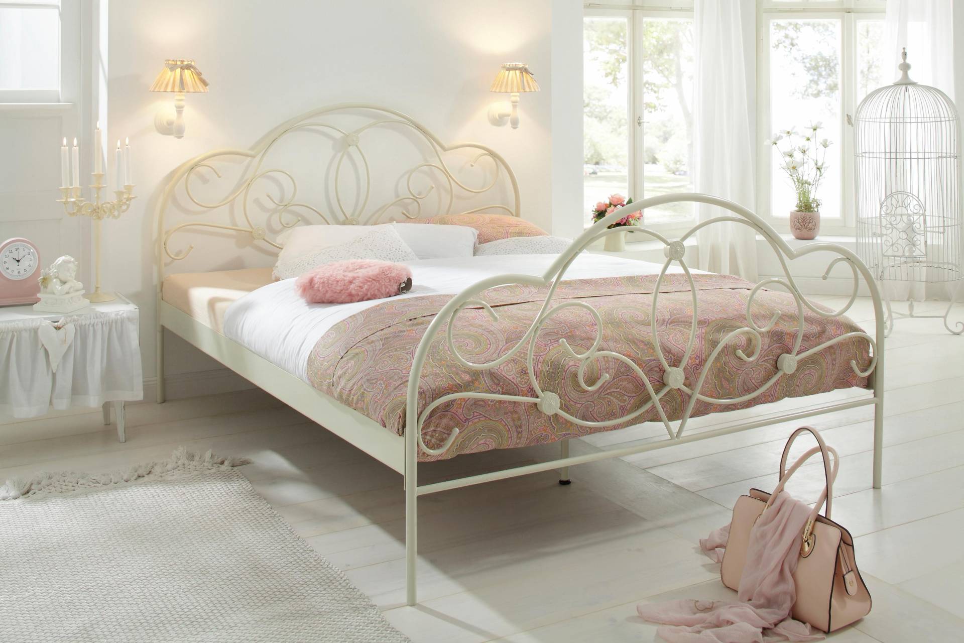 Home affaire Metallbett »TOPSELLER!«, mit aufwendiger Verzierung, romantischer Stil von home affaire