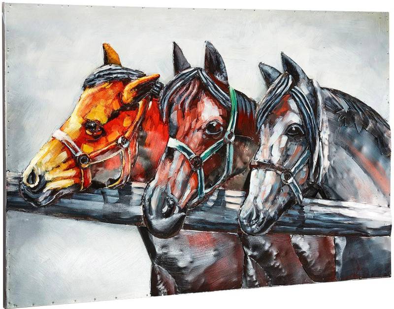 locker Metallbild »3D Horses« von locker