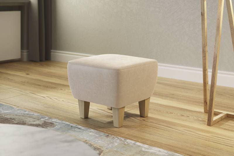 Home affaire Polsterhocker »Viva«, mit Buchefüssen von home affaire