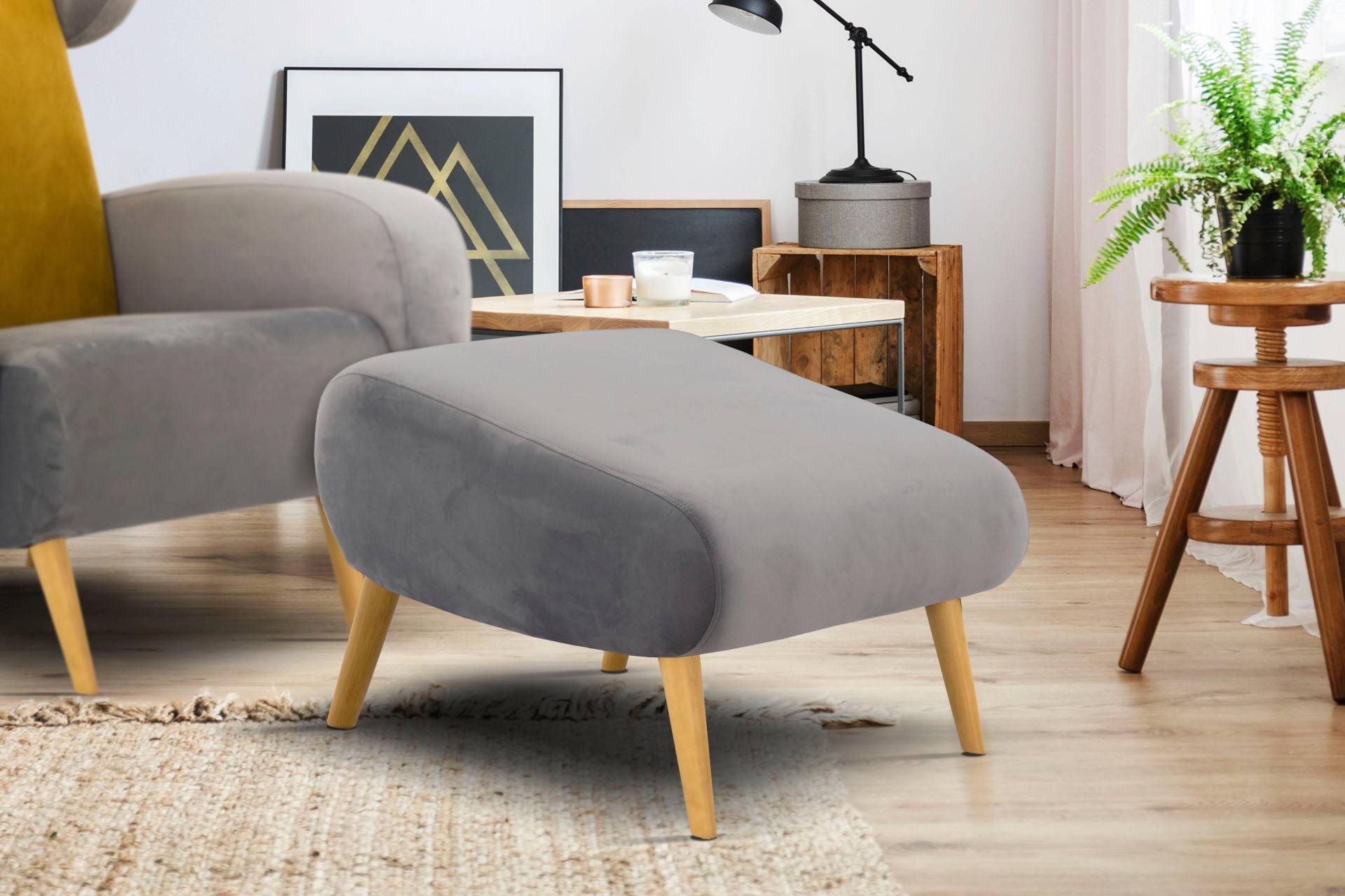 Home affaire Polsterhocker »Ox«, passend zum Sessel »Gox« und »Tox« Home affaire Polsterhocker »Ox«, passend zum Sessel »Gox« und »Tox« von home affaire