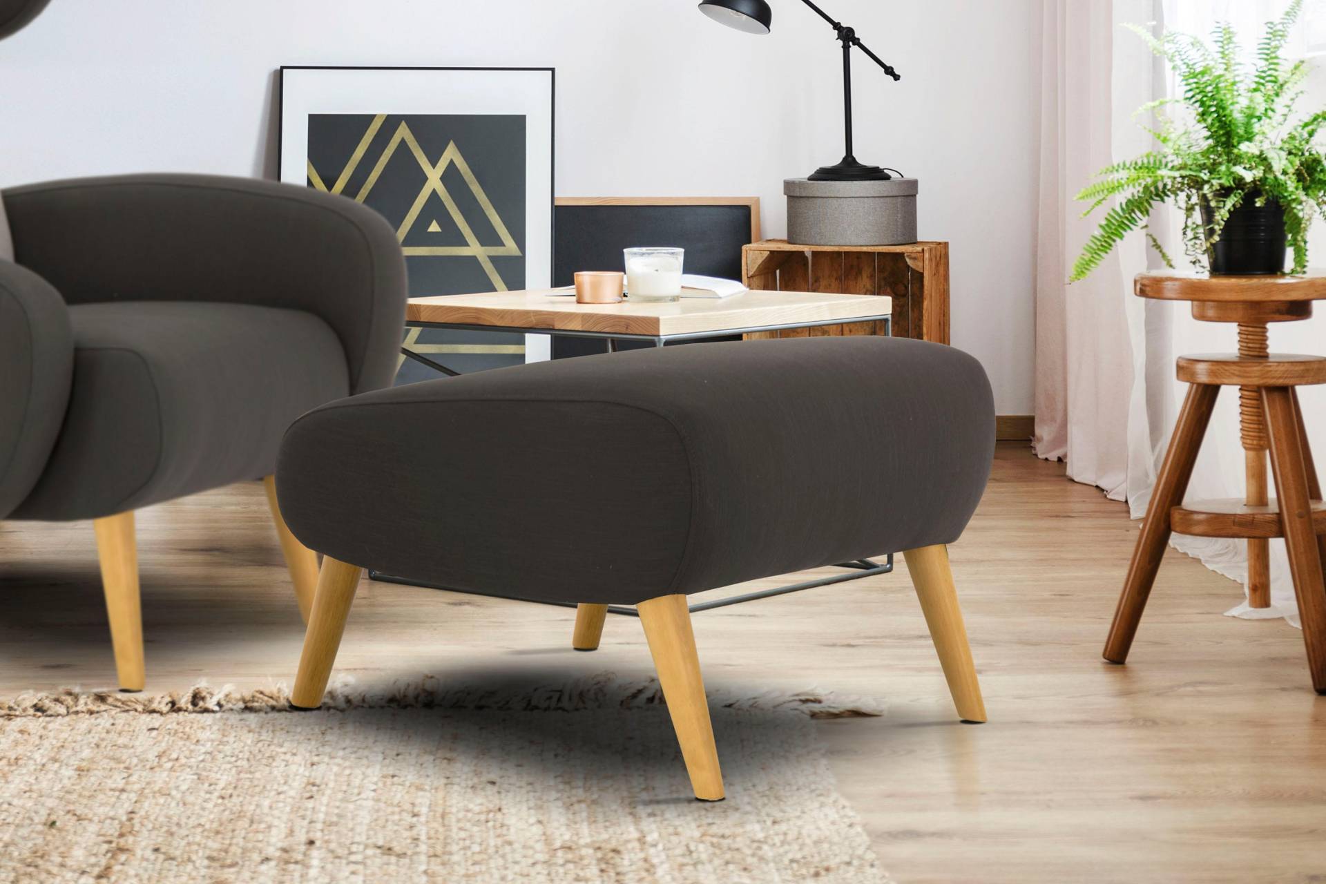 Home affaire Polsterhocker »Ox«, passend zum Sessel »Gox« und »Tox« Home affaire Polsterhocker »Ox«, passend zum Sessel »Gox« und »Tox« von home affaire