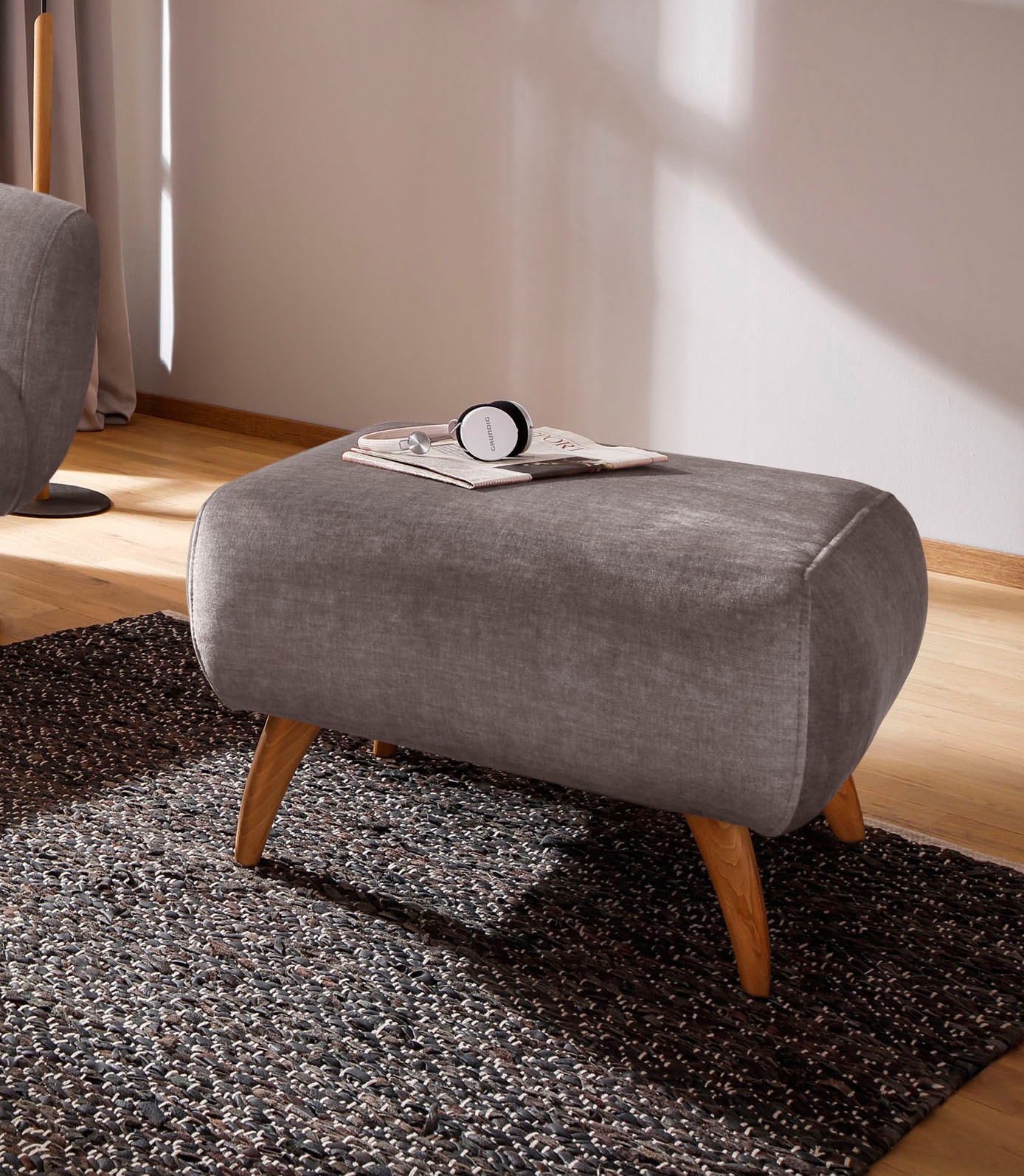 Home affaire Hocker »Baggio«, mit Holzfüssen von home affaire