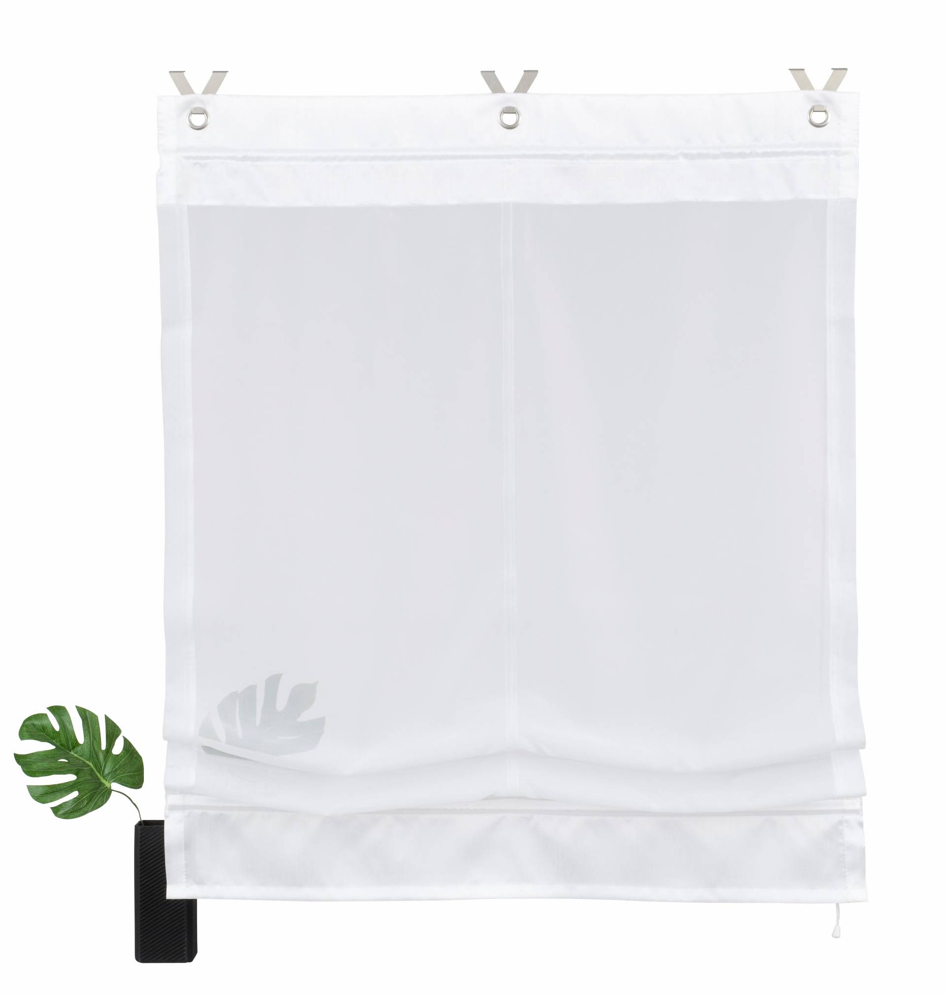 Home affaire Raffrollo »Fuma«, mit Hakenaufhängung, transparent, Polyester, Hakenaufhängung Home affaire Raffrollo »Fuma«, mit Hakenaufhängung, transparent, Polyester, Hakenaufhängung von home affaire