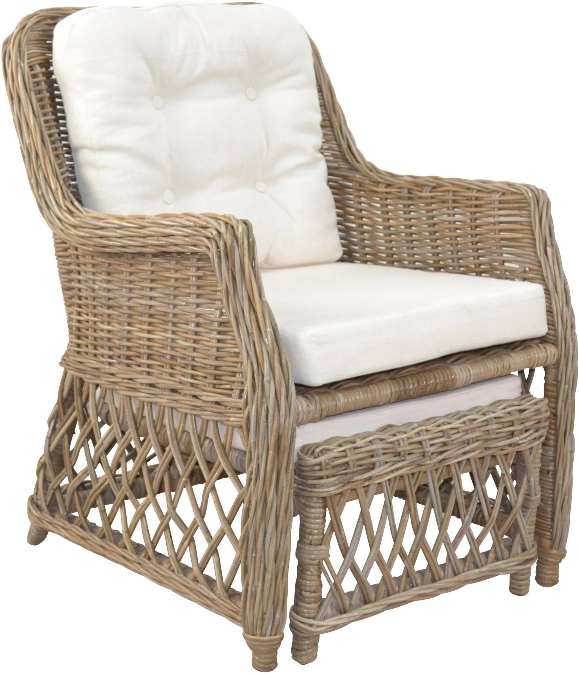 Home affaire Rattanstuhl, Handarbeit, Masse (B/T/H): (67/75/91) von home affaire
