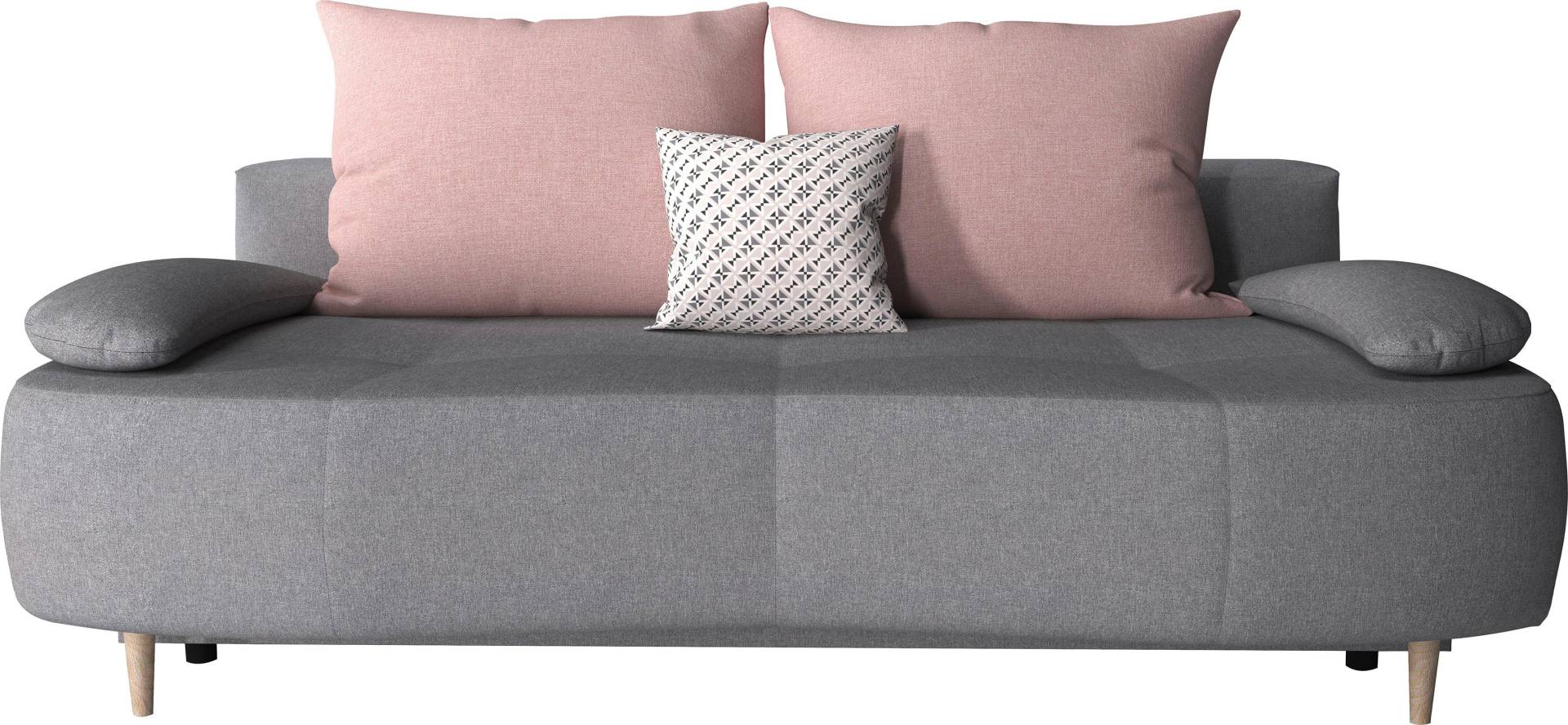 Home affaire Schlafsofa »Alina«, mit Bettfunktion und Bettkasten, Federkern, losen Kissen von home affaire