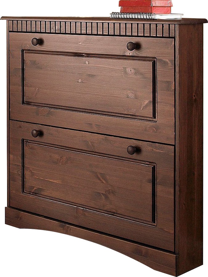 Home affaire Schuhschrank »Rustic«, mit Knopfgriffen aus massiver Kiefer,FSC®-zertifiziert,Kassetenoptik Home affaire Schuhschrank »Rustic«, mit Knopfgriffen aus massiver Kiefer,FSC®-zertifiziert,Kassetenoptik von home affaire