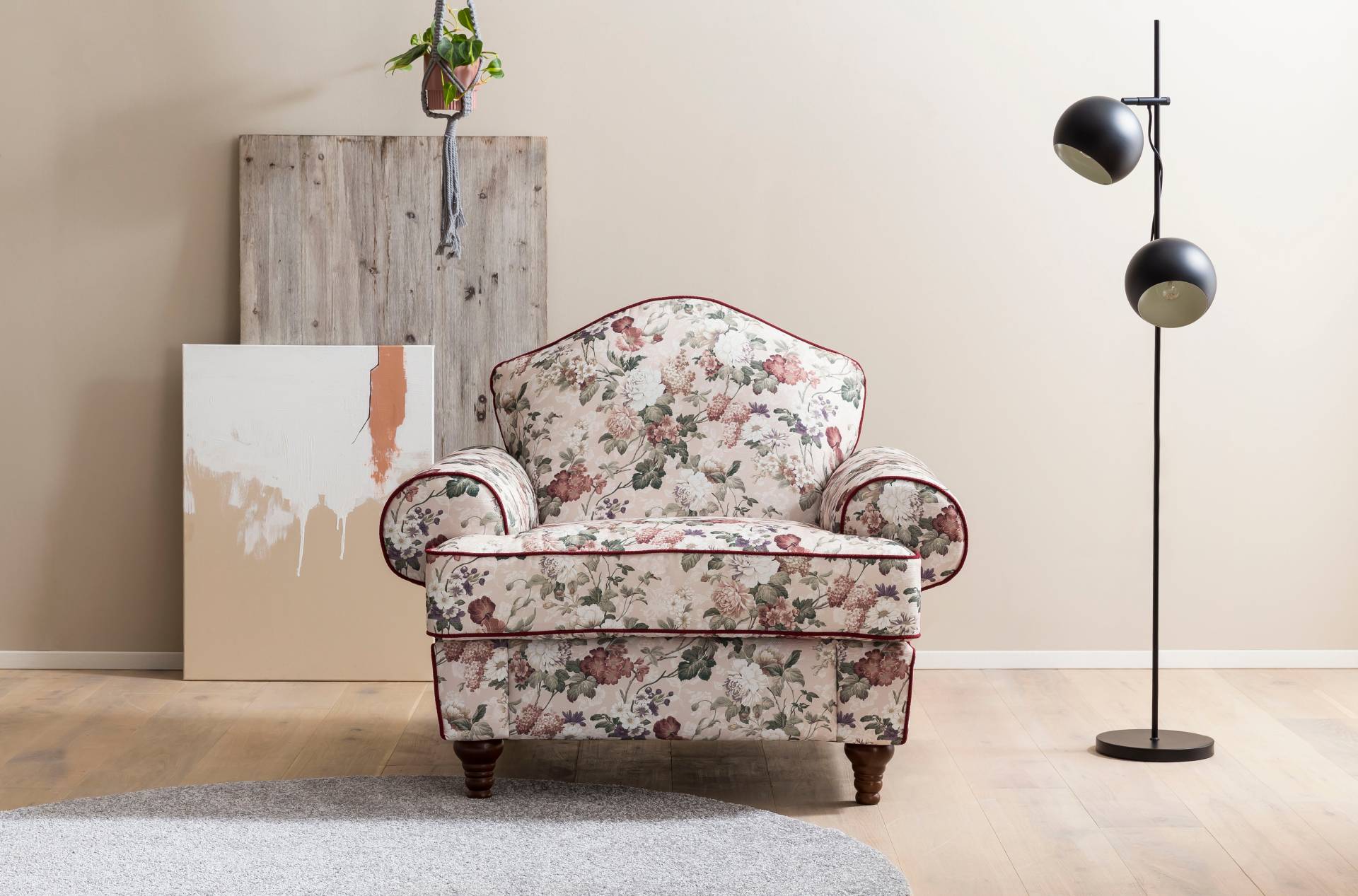 Home affaire Sessel »LUCIENNE«, mit gedrechselten Füssen aus Holz Home affaire Sessel »LUCIENNE«, mit gedrechselten Füssen aus Holz von home affaire