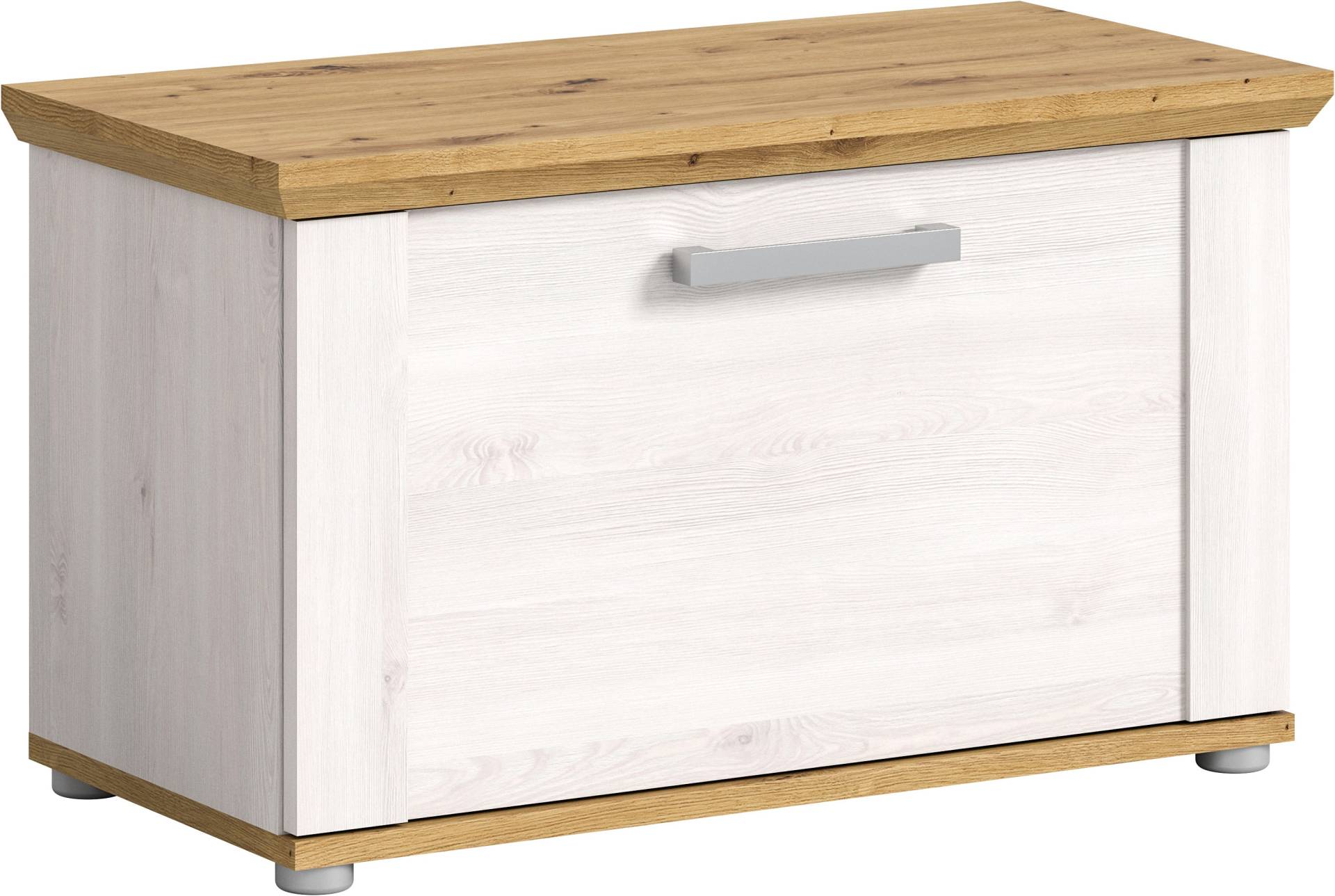 Home affaire Sitzbank »Cosenza, Breite 80cm, 1 Klappe, 2 Einlegeböden, 2-farbig«, in Landhausoptik, Bank, Schuhbank, Garderobenbank, Dielenbank von home affaire