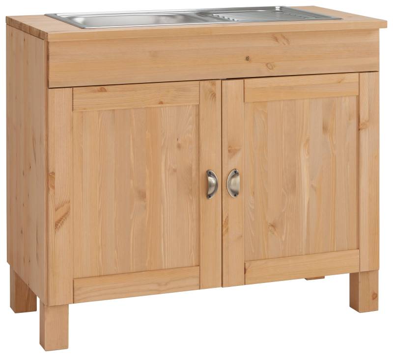Home affaire Spülenschrank »Oslo«, 100 cm breit, in 2 Tiefen, inklusive Einbauspüle aus Edelstahl Home affaire Spülenschrank »Oslo«, 100 cm breit, in 2 Tiefen, inklusive Einbauspüle aus Edelstahl von home affaire