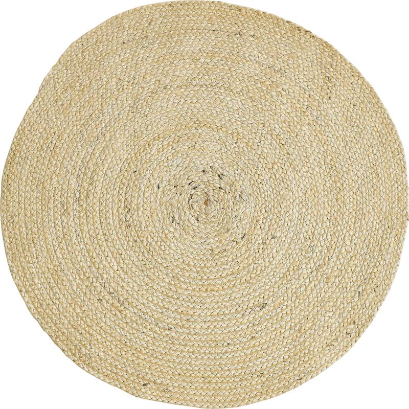 Home affaire Teppich »Ibiza«, rund, 7 mm Höhe, Jute-Teppich, Wendeteppich, handgewebt, Naturfaser, Boho-Stil von home affaire