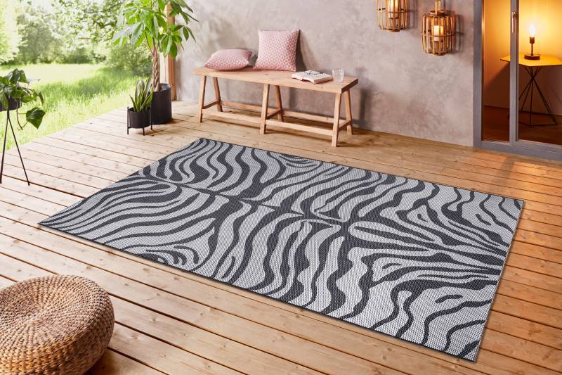 Home affaire Teppich »Zadie«, rechteckig, Zebra-Design, Robust, Pflegeleicht, Flachgewebe von home affaire