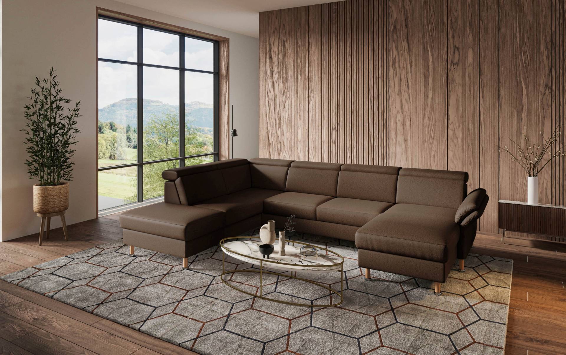 Home affaire Wohnlandschaft »Calypso U-Form«, wahlweise mit motorischer Relaxfunktion Home affaire Wohnlandschaft »Calypso U-Form«, wahlweise mit motorischer Relaxfunktion von home affaire