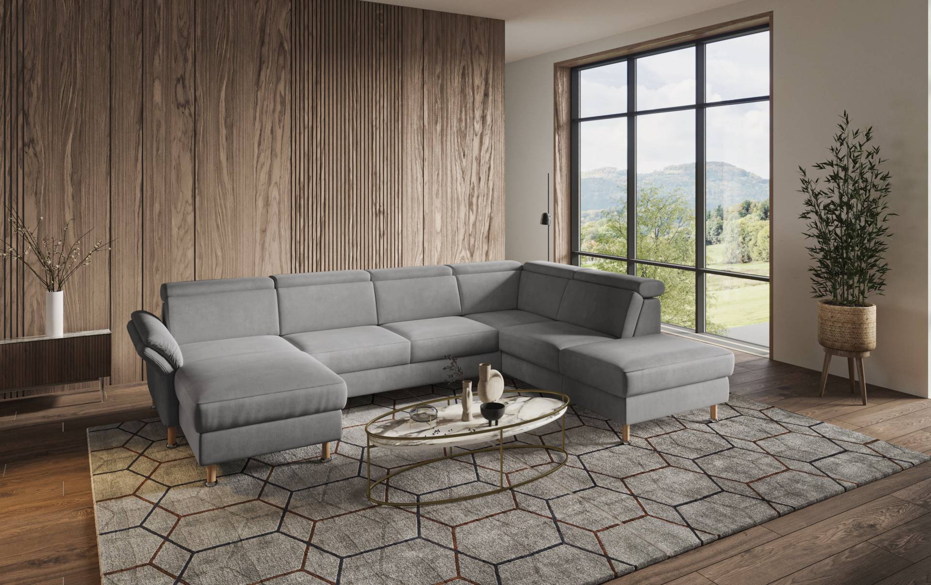 Home affaire Wohnlandschaft »Calypso U-Form«, wahlweise mit motorischer Relaxfunktion Home affaire Wohnlandschaft »Calypso U-Form«, wahlweise mit motorischer Relaxfunktion von home affaire