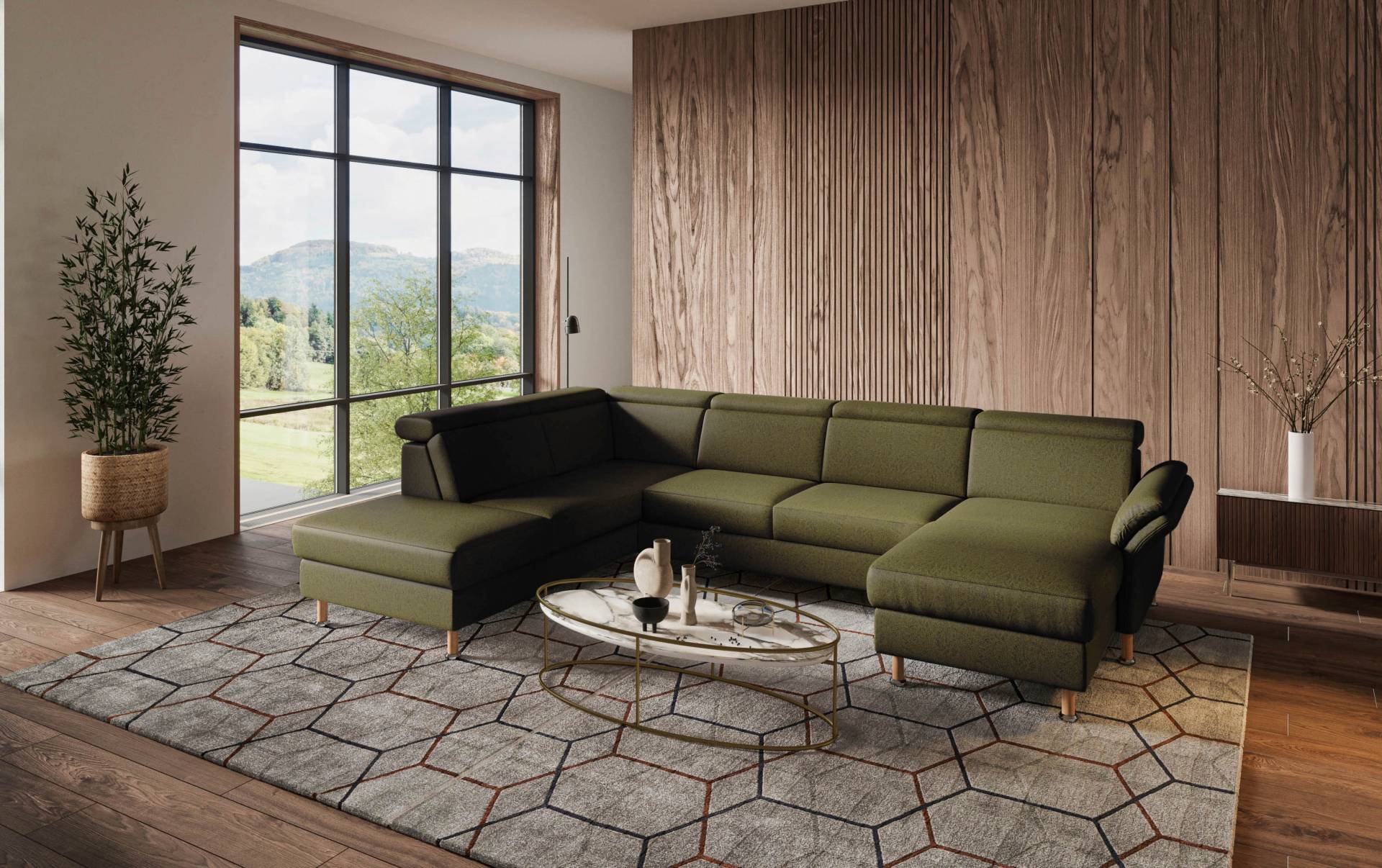 Home affaire Wohnlandschaft »Calypso U-Form«, wahlweise mit motorischer Relaxfunktion Home affaire Wohnlandschaft »Calypso U-Form«, wahlweise mit motorischer Relaxfunktion von home affaire
