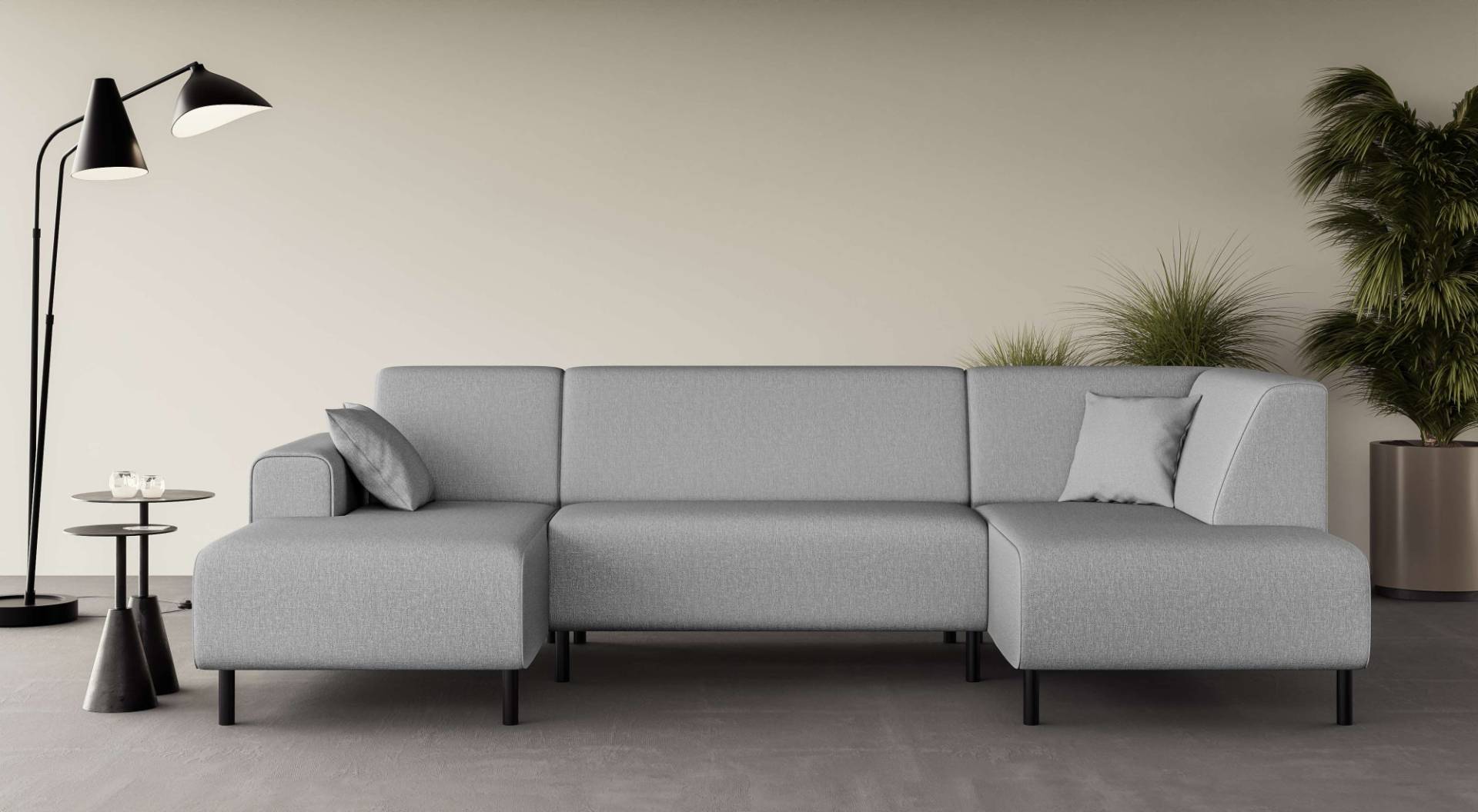 Home affaire Wohnlandschaft »Wohnlandschaft Arros U-Form, mit Wellenunterfederung«, incl. loser Zierkissen, Masse B/T/H: 300/163/81 cm, auch in Cord Home affaire Wohnlandschaft »Wohnlandschaft Arros U-Form, mit Wellenunterfederung«, incl. loser Zierkissen, Masse B/T/H: 300/163/81 cm, auch in Cord von home affaire