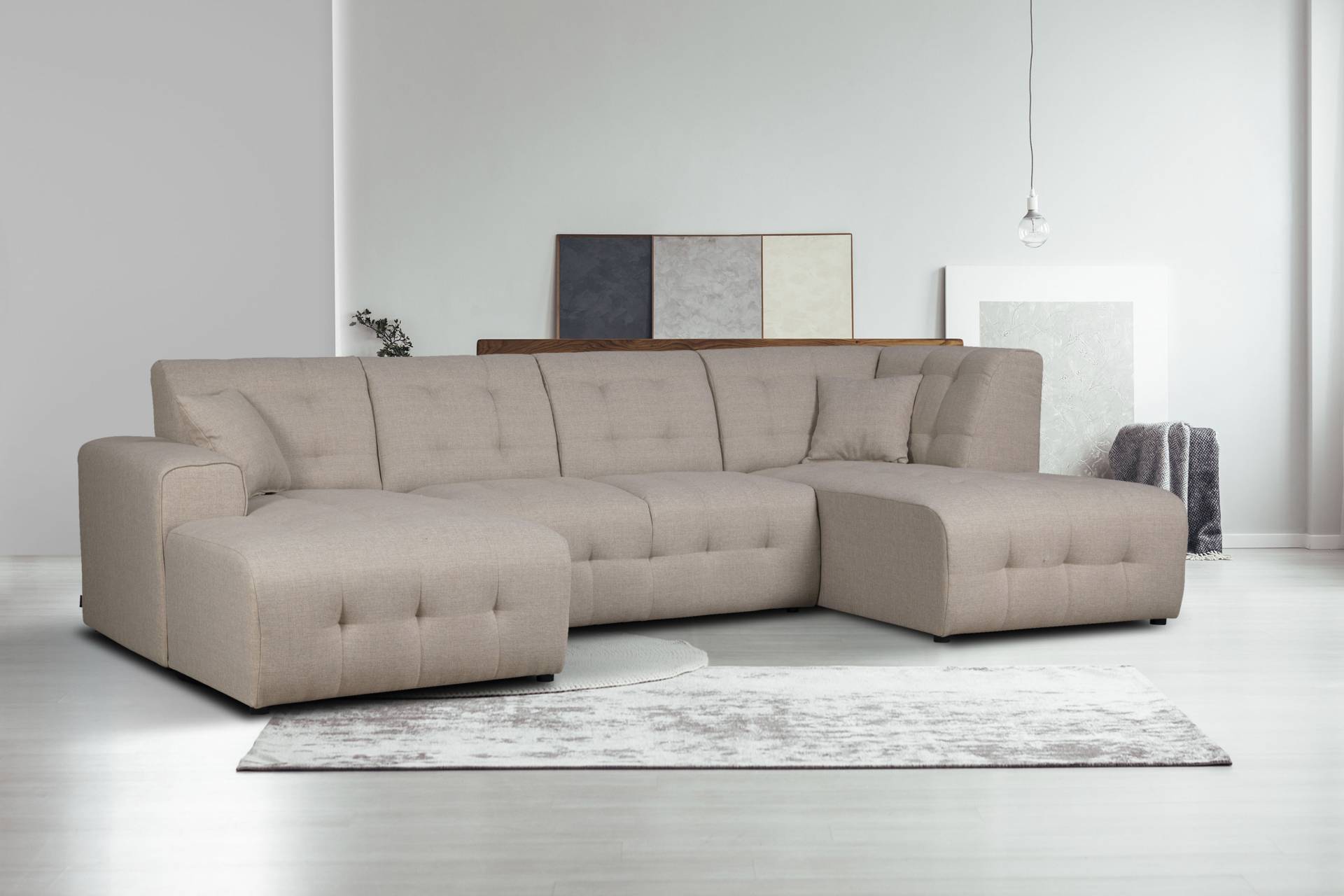 Home affaire Wohnlandschaft »Nosia U-Form«, incl. 2 Zierkissen, mit feiner Steppung Home affaire Wohnlandschaft »Nosia U-Form«, incl. 2 Zierkissen, mit feiner Steppung von home affaire