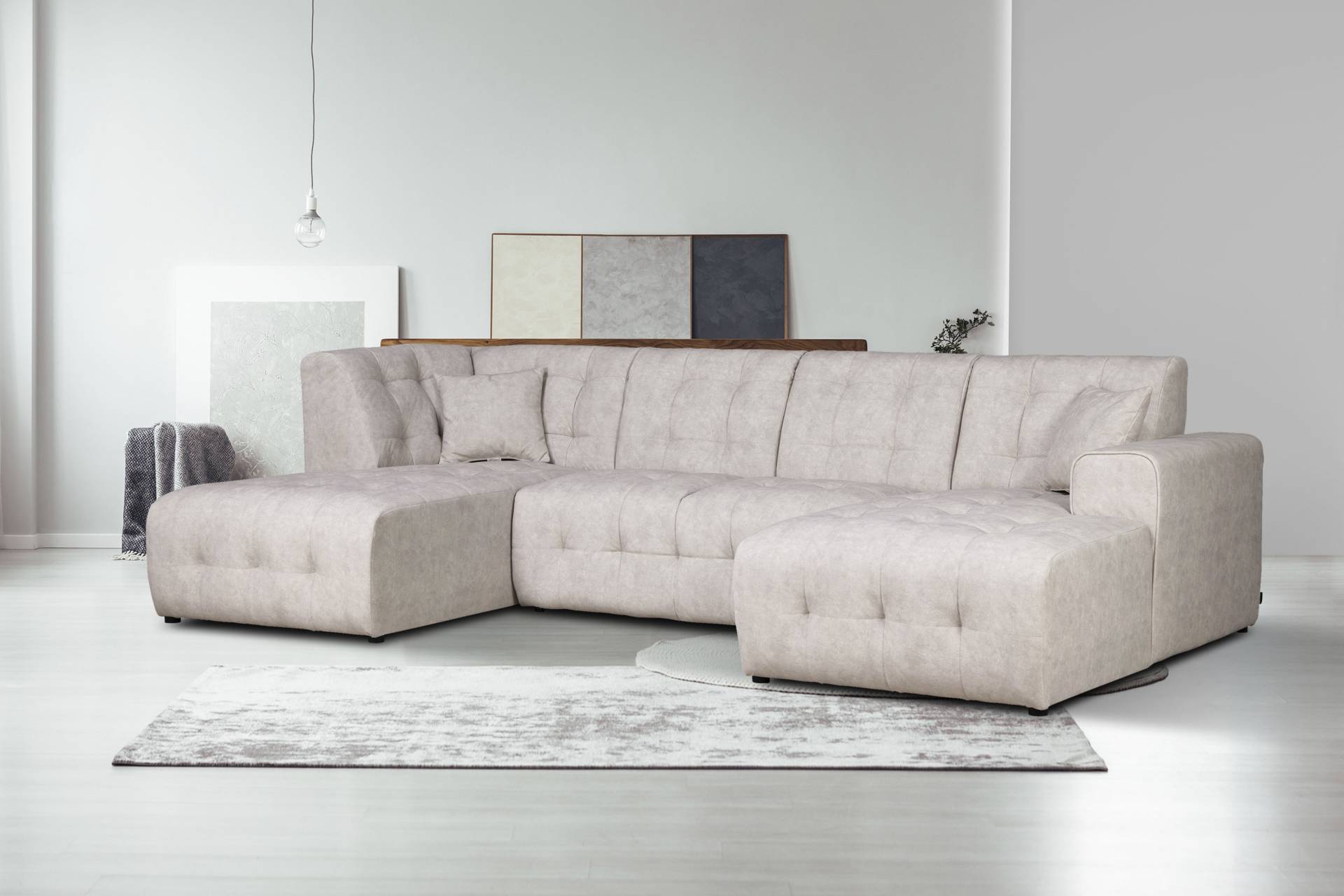 Home affaire Wohnlandschaft »Nosia U-Form«, incl. 2 Zierkissen, mit feiner Steppung Home affaire Wohnlandschaft »Nosia U-Form«, incl. 2 Zierkissen, mit feiner Steppung von home affaire