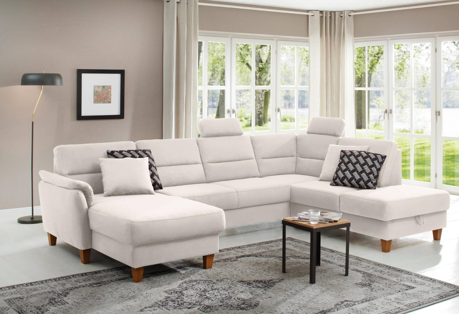 Home affaire Wohnlandschaft »Palmera U-Form«, Federkern, wahlweise mit Bettfunktion und mit/ohne Stauraum Home affaire Wohnlandschaft »Palmera U-Form«, Federkern, wahlweise mit Bettfunktion und mit/ohne Stauraum von home affaire