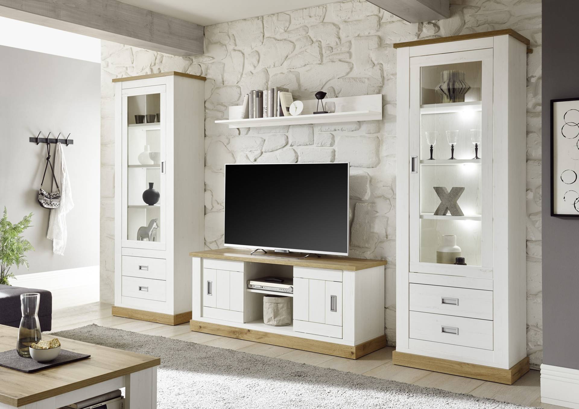 Home affaire Wohnwand »Orlando«, (Set, 4 St.), mit Schiebetüren von home affaire