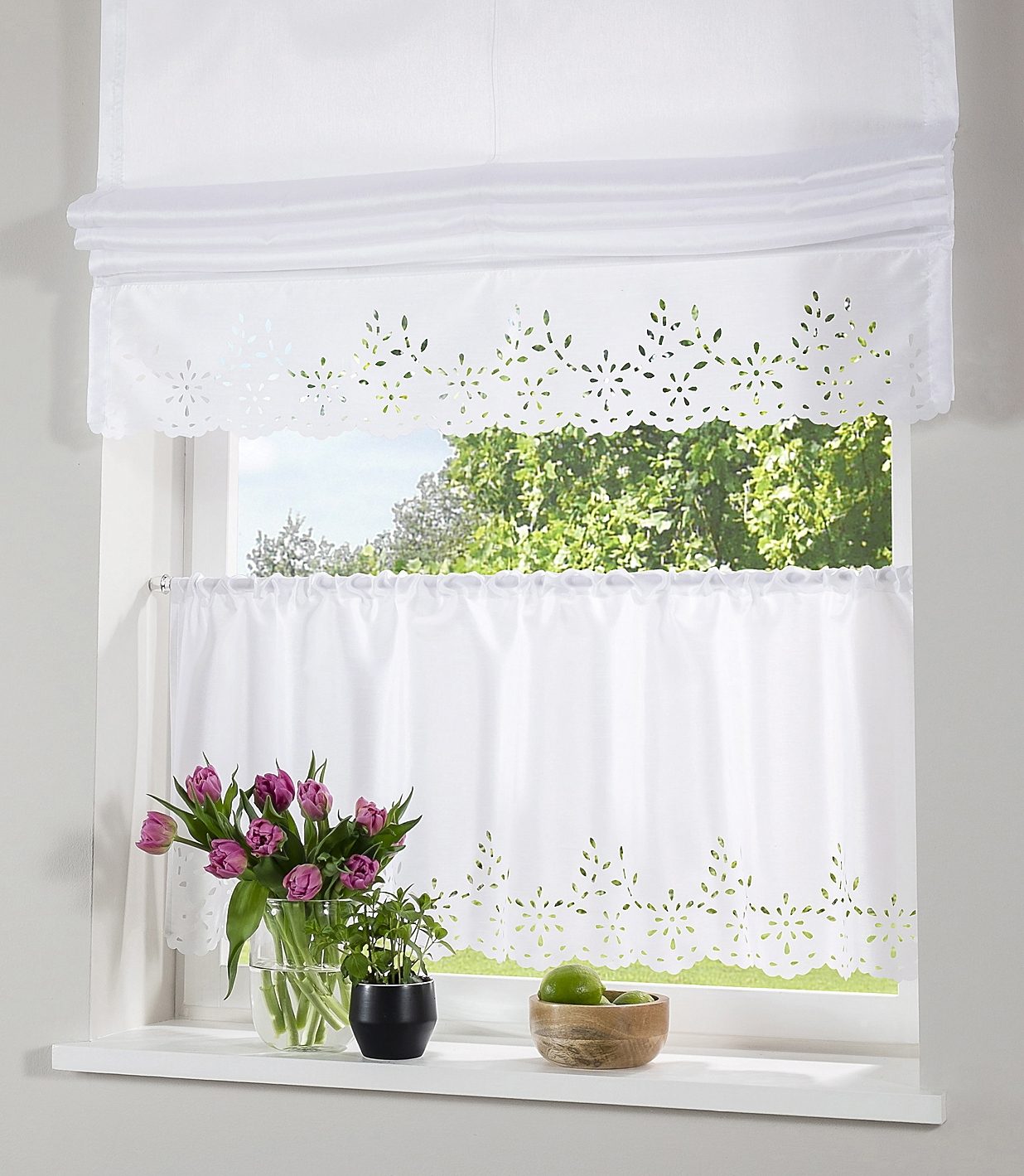 Home affaire Scheibengardine »Neapel«, (1 St.), halbtransparent, Seiden Optik Home affaire Scheibengardine »Neapel«, (1 St.), halbtransparent, Seiden Optik von home affaire