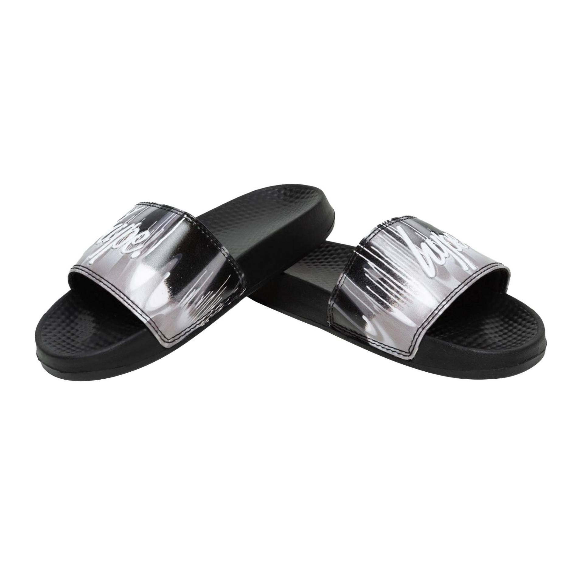 Badesandale Gradient Drips, Minischrift Unisex Schwarz 32 von hype