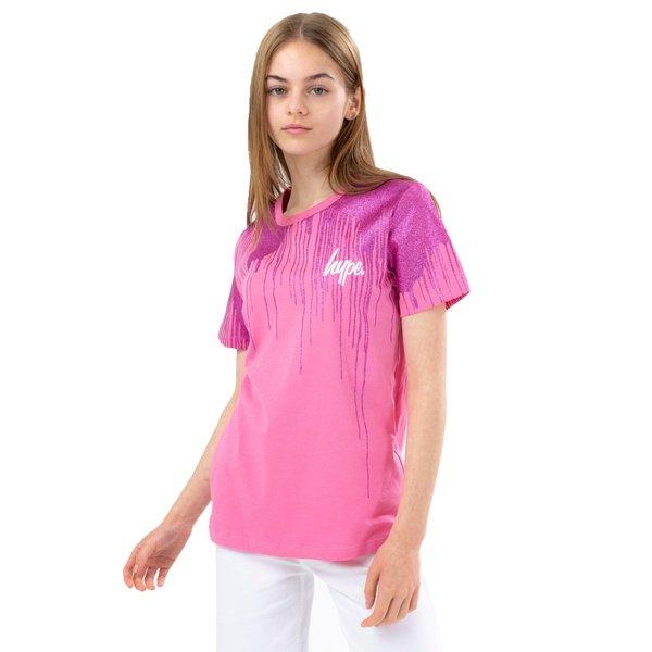 Glitter Drip Tshirt Mädchen Pink 104 von hype