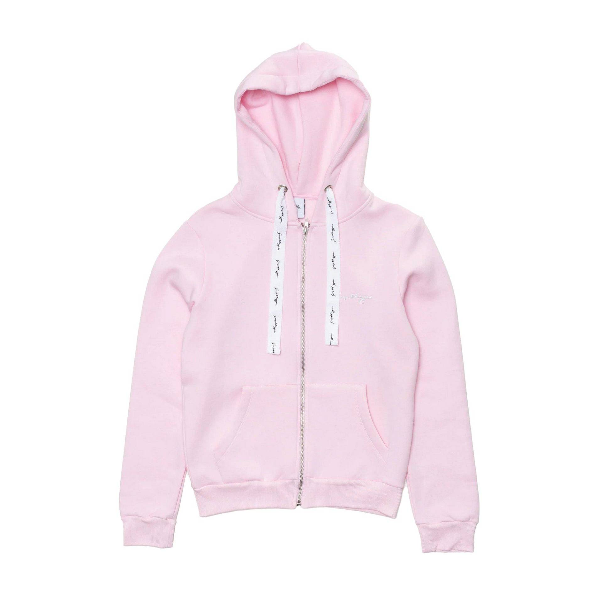 Hoodie Mit Durchgehendem Reißverschluss Damen Pink 38 von hype