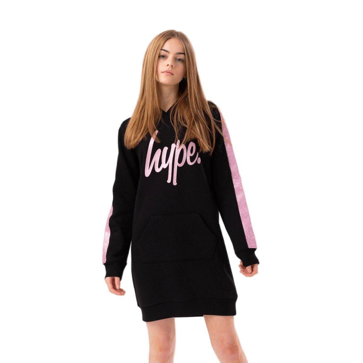 Hoodiekleid Mädchen Schwarz 116 von hype