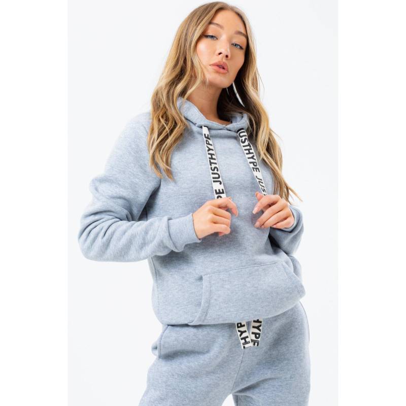 Kapuzenpullover, Mit Kordelzug Damen Grau 34 von hype