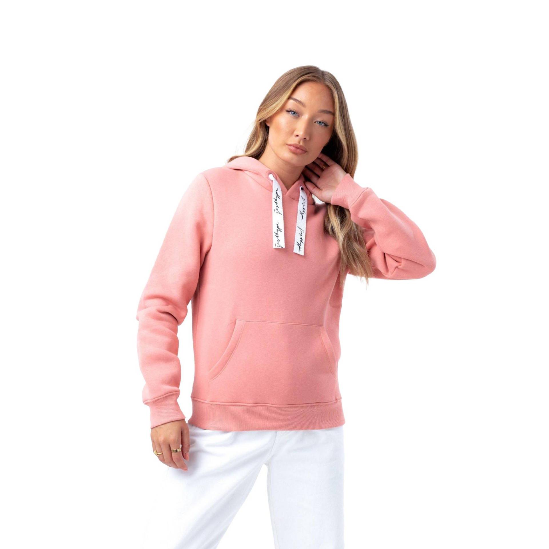 Kapuzenpullover Mit Kordelzug Damen Pink 34 von hype