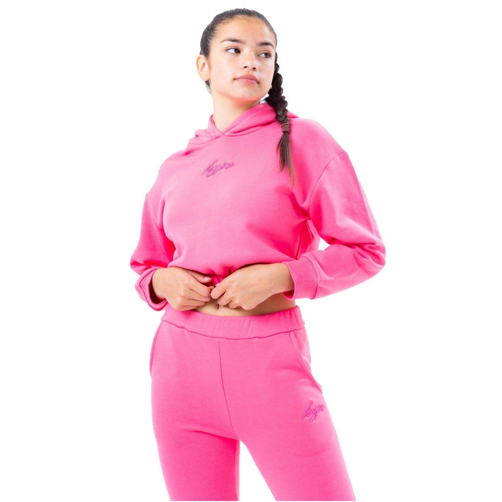 Kurzes Hoodie, Elastischer Bund Mädchen Pink 104 von hype