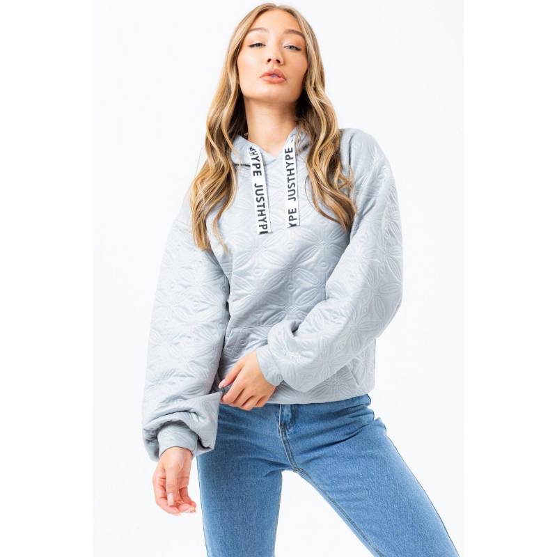 Hoodie Zum Überziehen Damen Grau 34 von hype