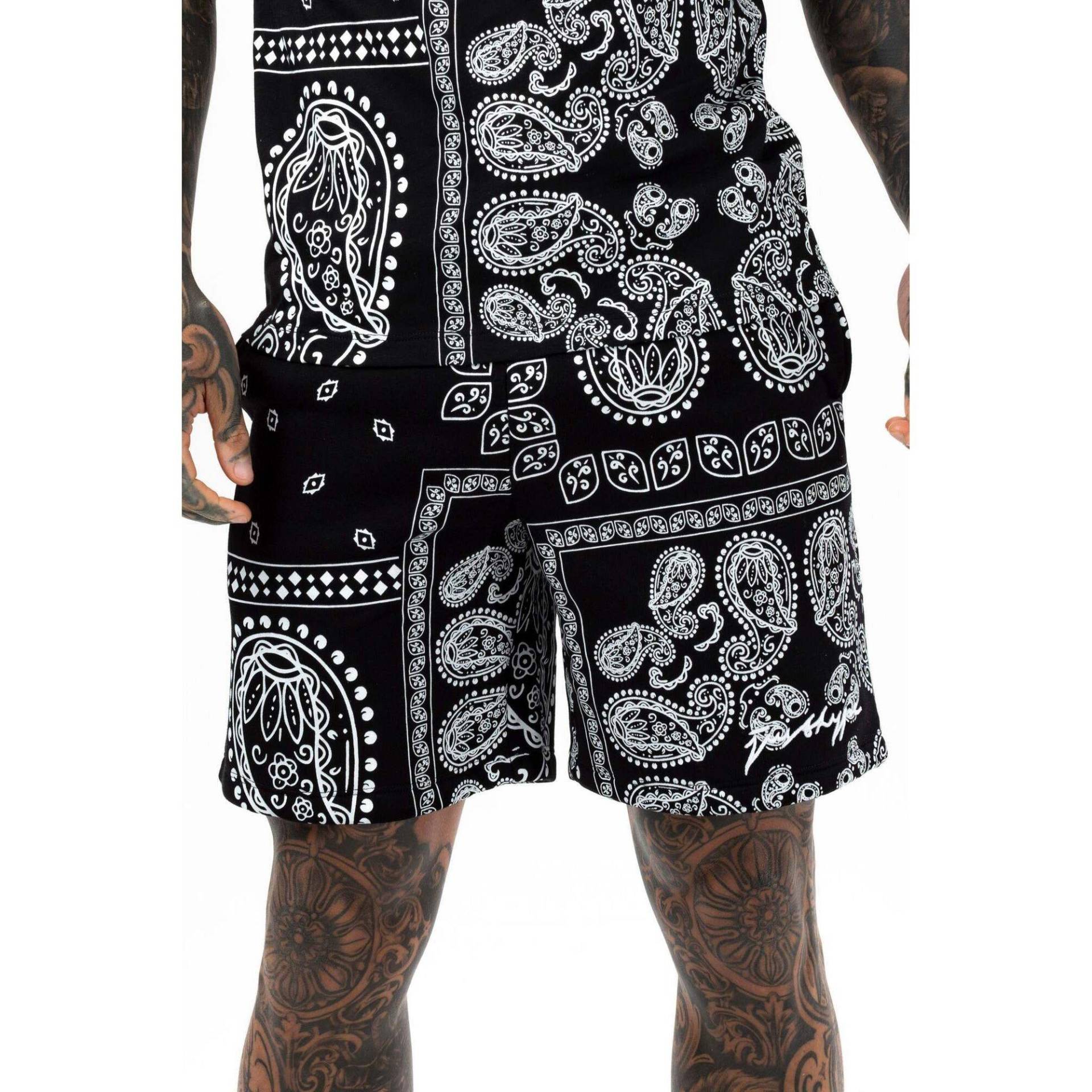 Paisley Palm Shorts Herren Schwarz XS von hype