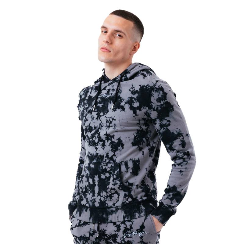 Scribble Kapuzenpullover Herren Grau S von hype