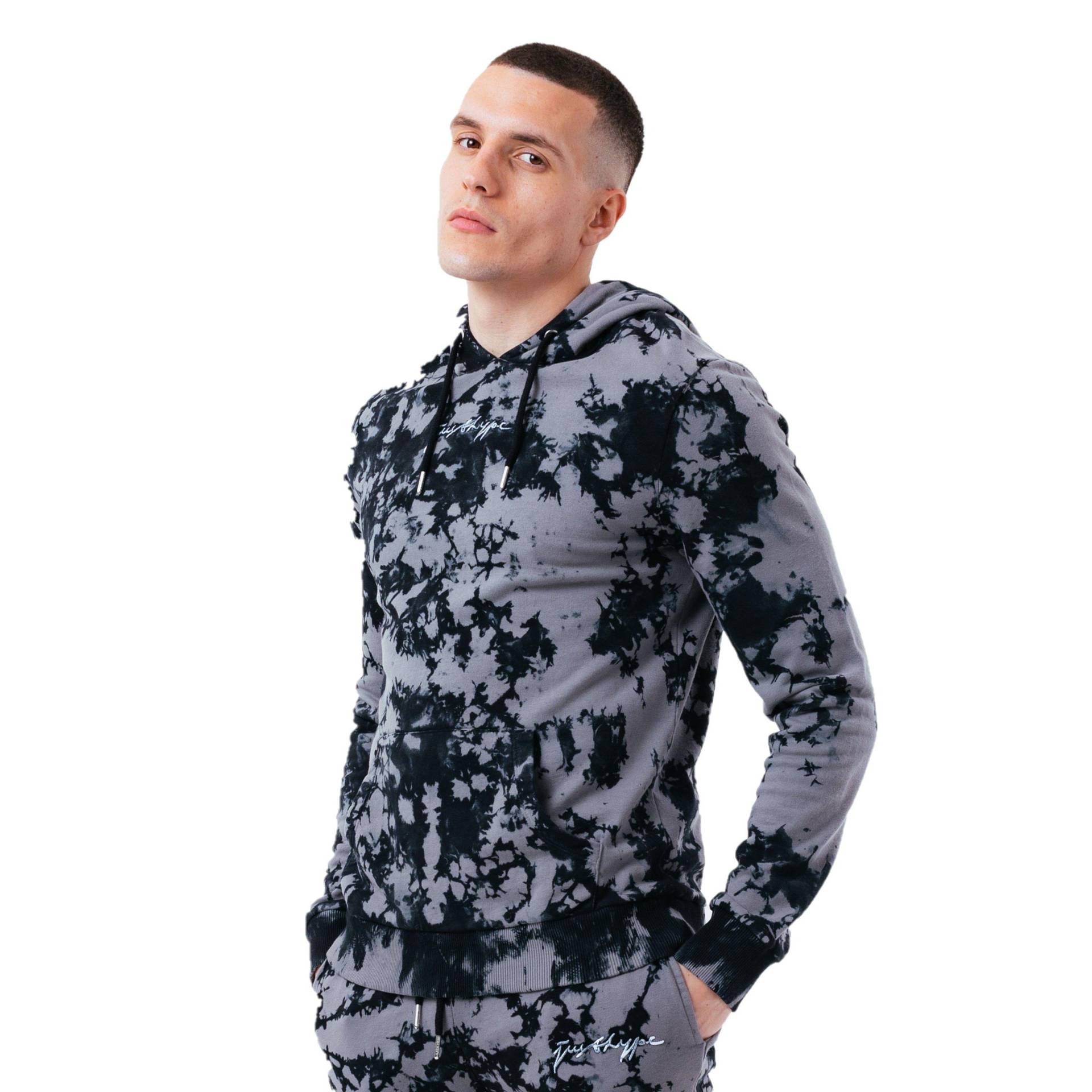 Scribble Kapuzenpullover Herren Grau XS von hype