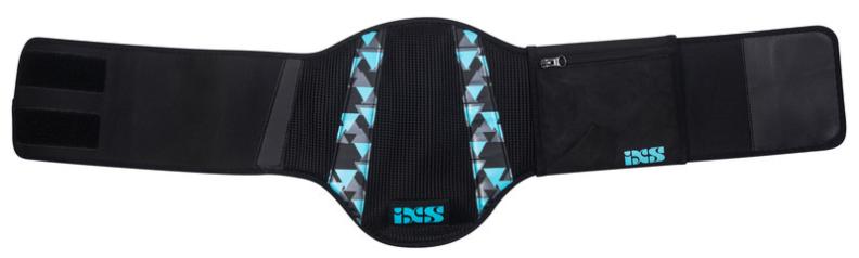 iXS Damen Nierengurt Shaped - schwarz-türkis (Grösse: DL) von iXS