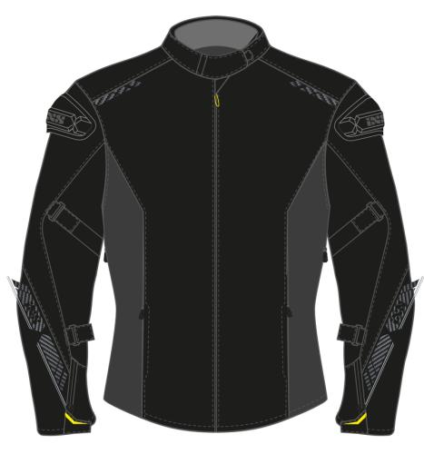 iXS Motorradjacke Damen Sport Carbon-ST - schwarz (Grösse: D2XL) von iXS