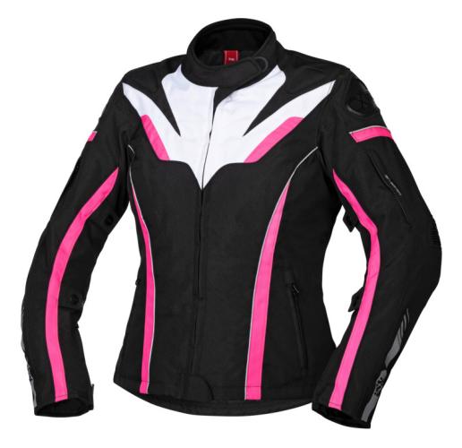 iXS Motorradjacke Damen Sport RS-1000-ST - schwarz-weiss-pink (Grösse: DL) von iXS