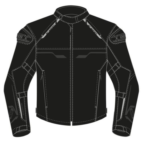 iXS Motorradjacke Sport Jacke Hexalon-ST - schwarz (Grösse: S) von iXS