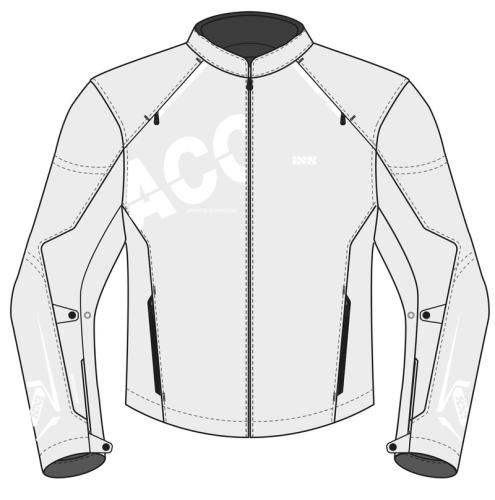 iXS Sport SO Jacke Moto Dynamic - white (Grösse: 2XL) von iXS