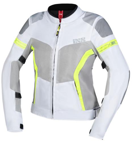 iXS Sport Damen Jacke Trigonis-Air - brightgrey-grey-neon yellow (Grösse: DL) von iXS